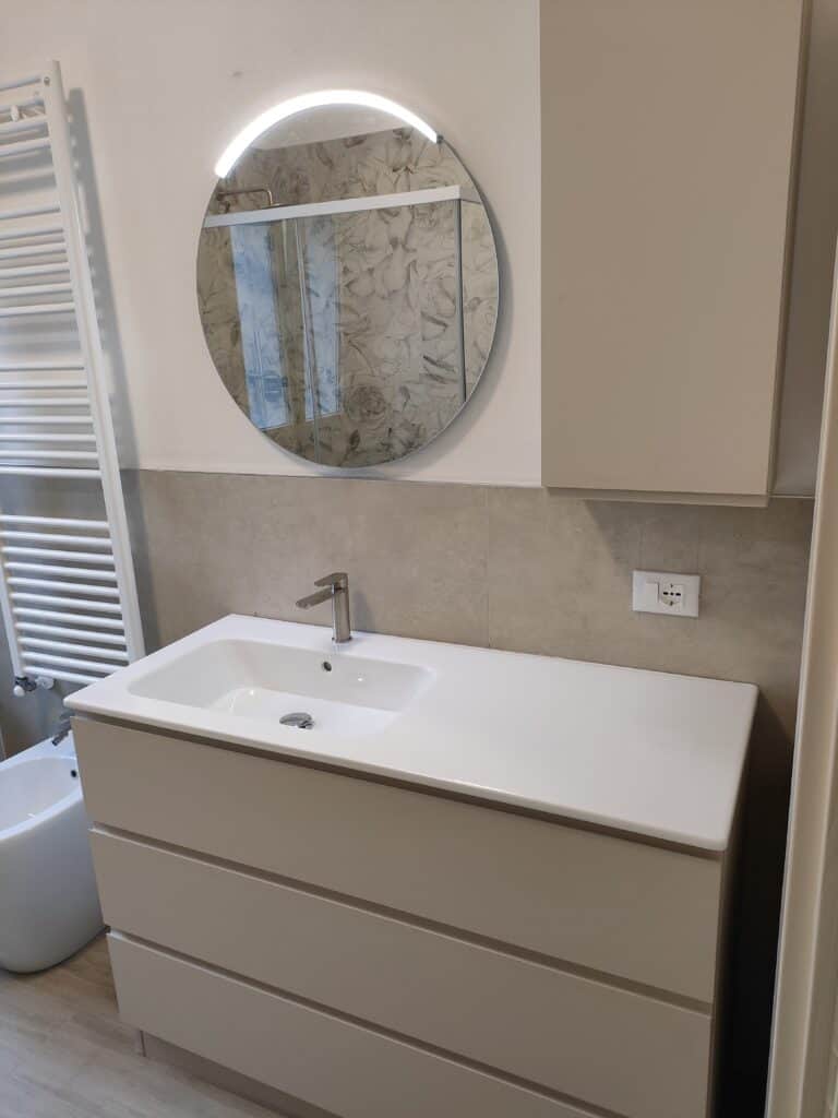 Modern bathroom sink and cabinet